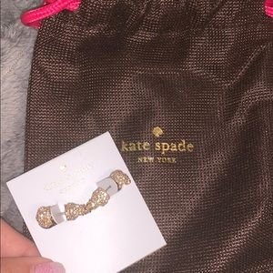 Kate spade polar bear rhinestone earrings